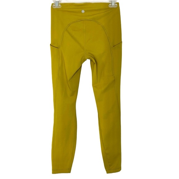 Athleta Ultimate Stash Pocket 7/8 Tight Leggings Womens Size Small Chartreuse - Picture 2 of 16